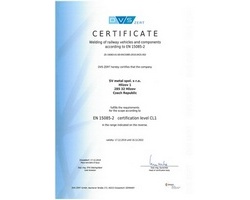 Certifikát EN 15085-2 - Hlízov