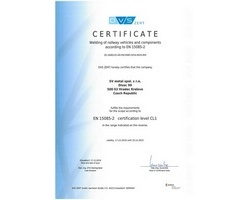 Certificate EN 15085-2 - Divec